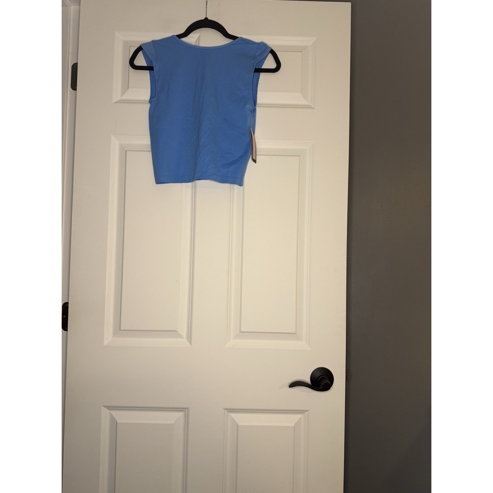 Wild Fable Cap Sleeve Crop Top Blue Small Nwt